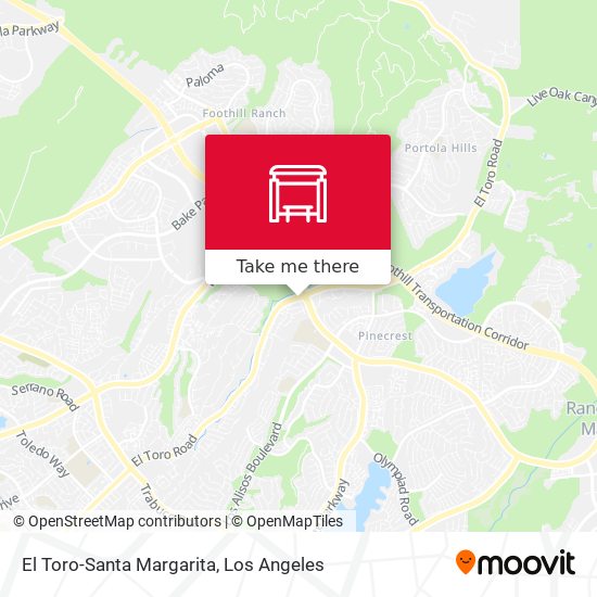 El Toro-Santa Margarita map