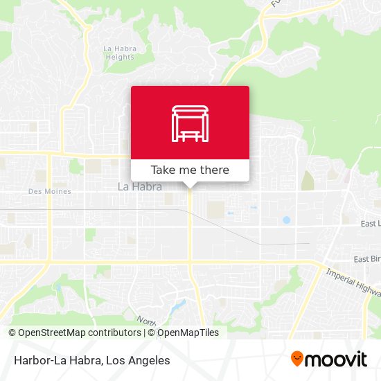 Harbor-La Habra map