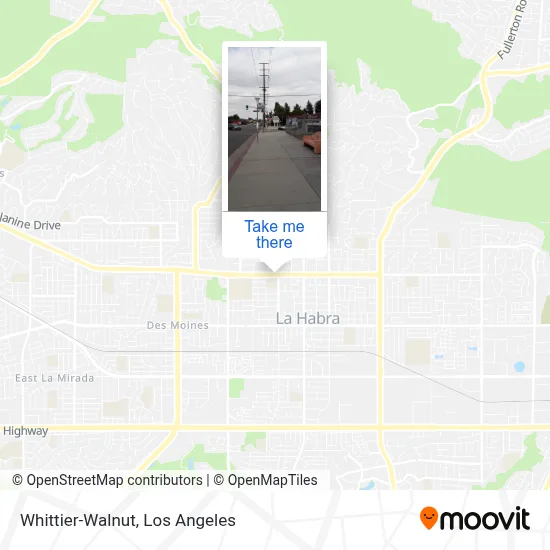 Whittier-Walnut map