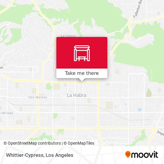 Whittier-Cypress map
