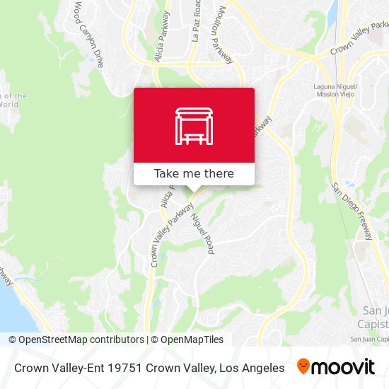 Crown Valley-Ent 19751 Crown Valley map