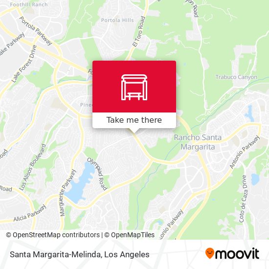 Santa Margarita-Melinda map