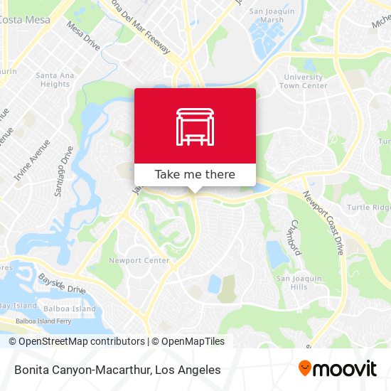 Bonita Canyon-Macarthur map