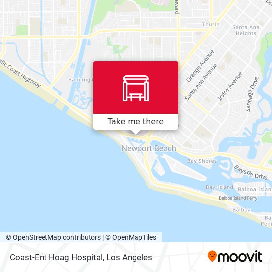 Coast-Ent Hoag Hospital map