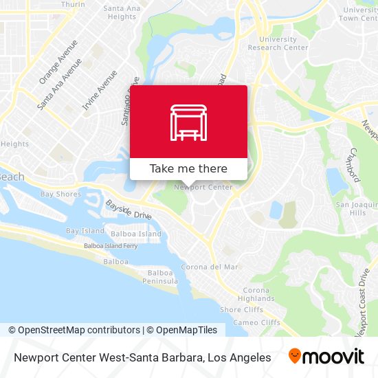 Newport Center West-Santa Barbara map