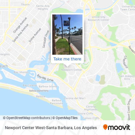Newport Center West-Santa Barbara map