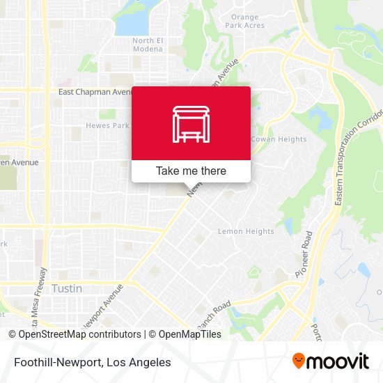 Foothill-Newport map