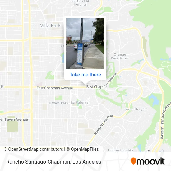 Rancho Santiago-Chapman map