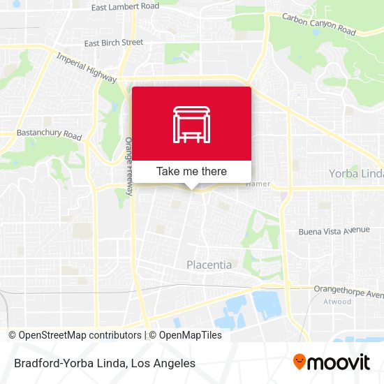 Bradford-Yorba Linda map