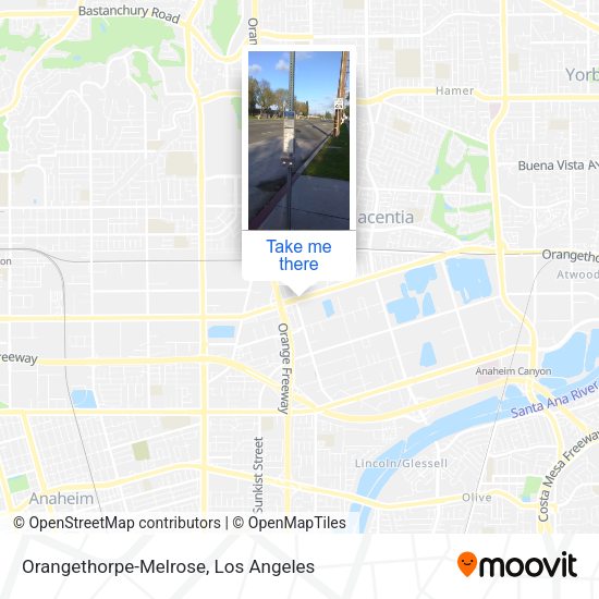 Orangethorpe-Melrose map