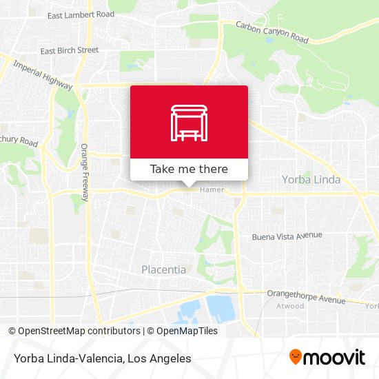 Mapa de Yorba Linda-Valencia