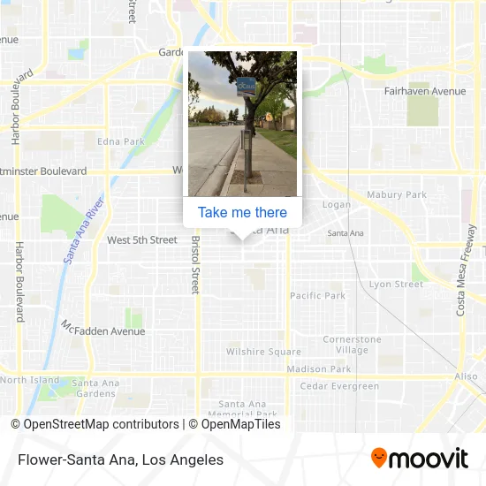 Flower-Santa Ana map