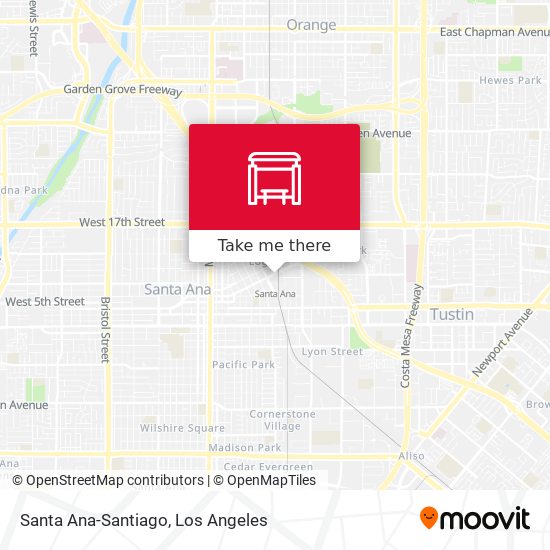 Santa Ana-Santiago map