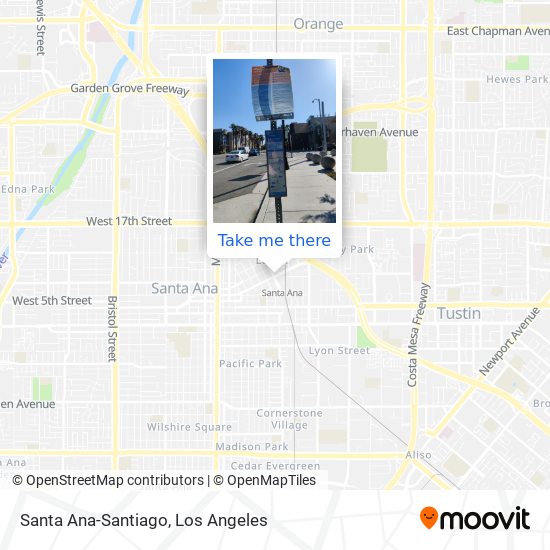 Santa Ana-Santiago map