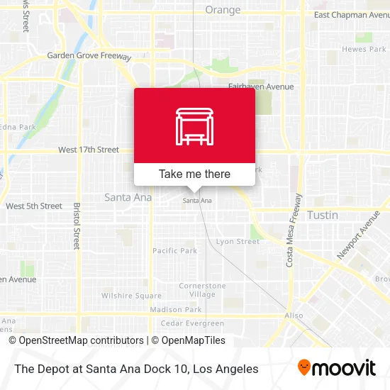 The Depot at Santa Ana Dock 10 map