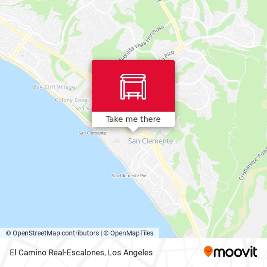 El Camino Real-Escalones map