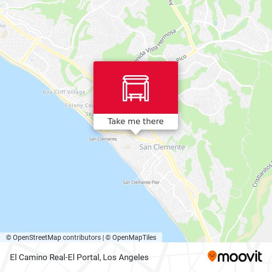 El Camino Real-El Portal map