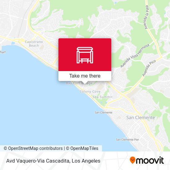 Avd Vaquero-Via Cascadita map