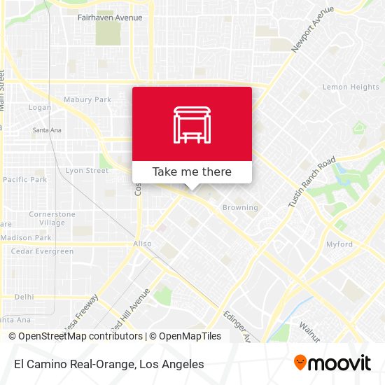 El Camino Real-Orange map