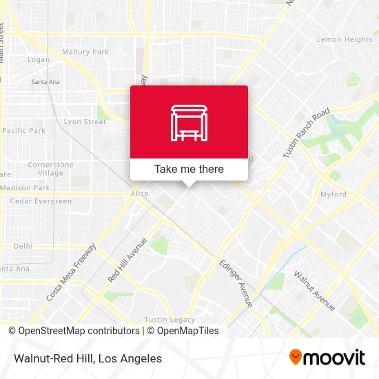 Walnut-Red Hill map