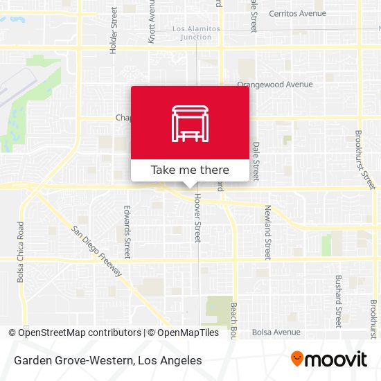 Garden Grove-Western map