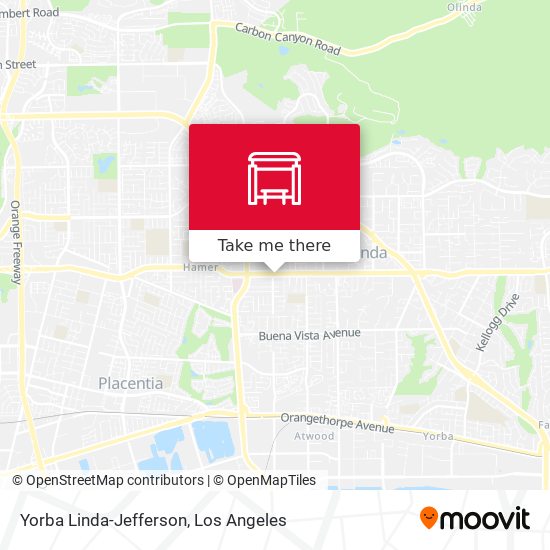 Yorba Linda-Jefferson map