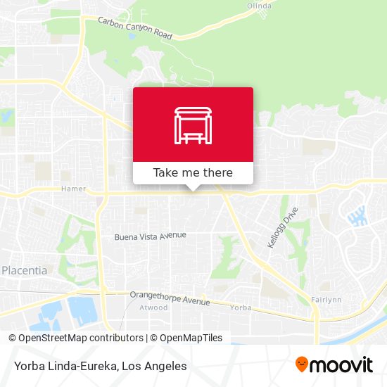 Yorba Linda-Eureka map