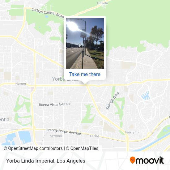 Mapa de Yorba Linda-Imperial
