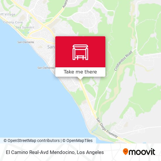 El Camino Real-Avd Mendocino map