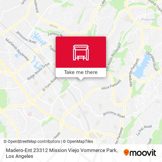 Madero-Ent 23312 Mission Viejo Vommerce Park map