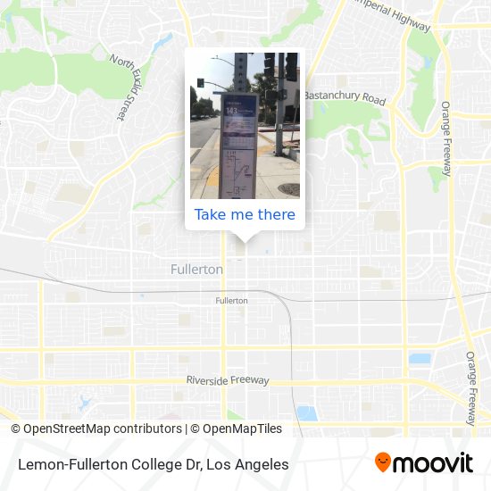 Lemon-Fullerton College Dr map