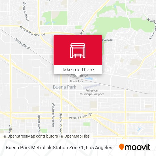 Mapa de Buena Park Metrolink Station Zone 1