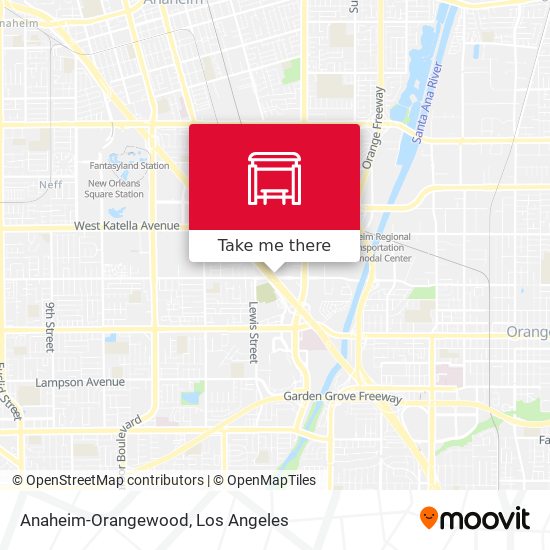 Anaheim-Orangewood map