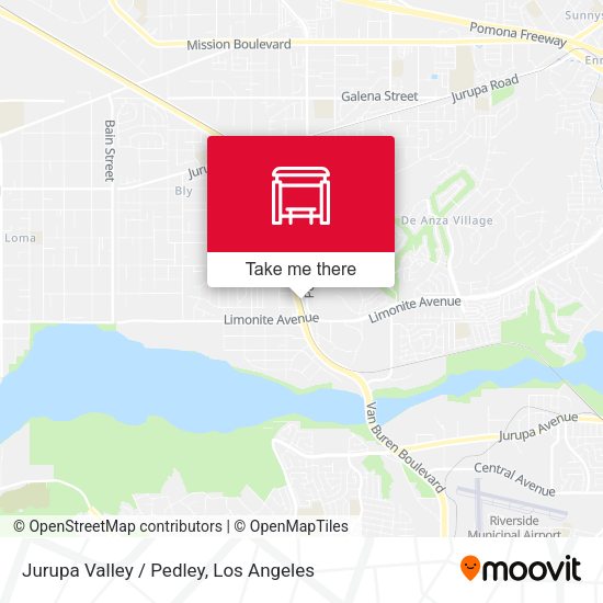 Jurupa Valley / Pedley Metrolink Station map