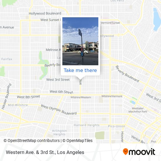 Mapa de Western Ave. & 3rd St.