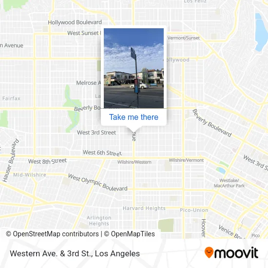 Western Ave. & 3rd St. map