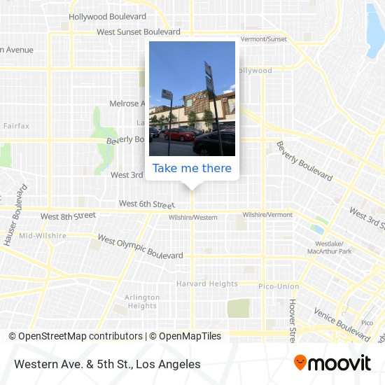 Mapa de Western Ave. & 5th St.