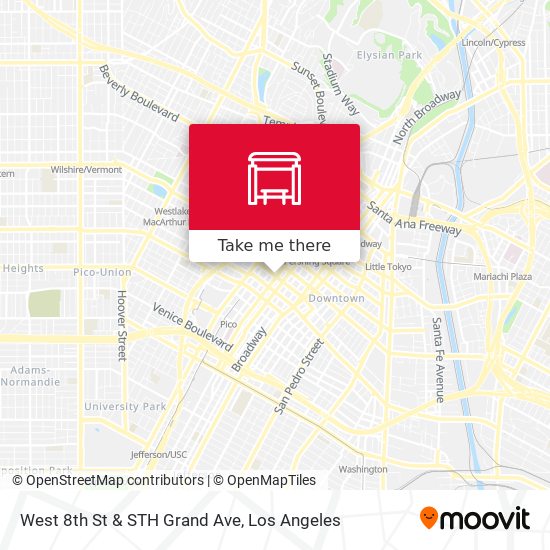 Mapa de West 8th St & STH Grand Ave