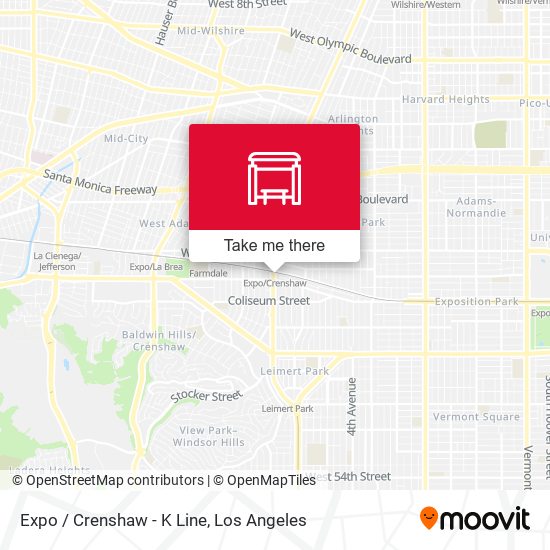 Expo / Crenshaw - K Line map