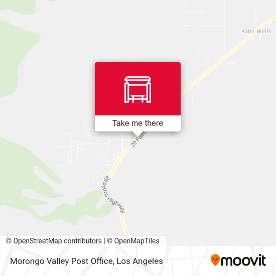 Morongo Valley Post Office map