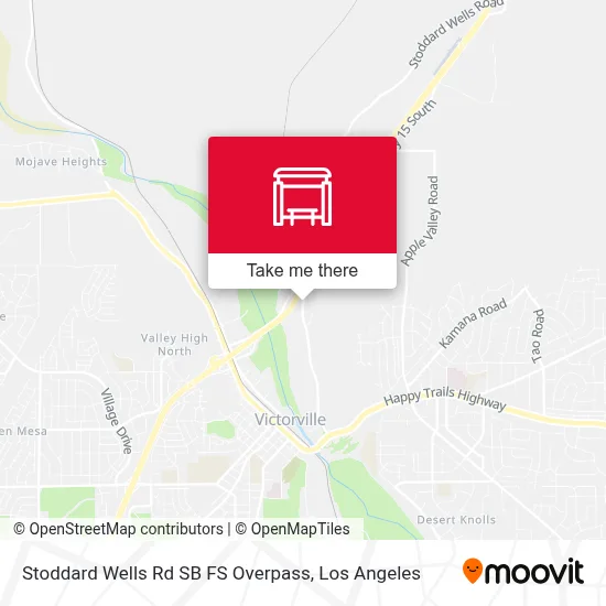 Stoddard Wells Rd SB FS Overpass map