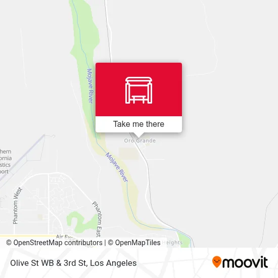 Olive St WB & 3rd St map