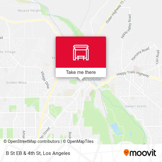 B St EB & 4th St map