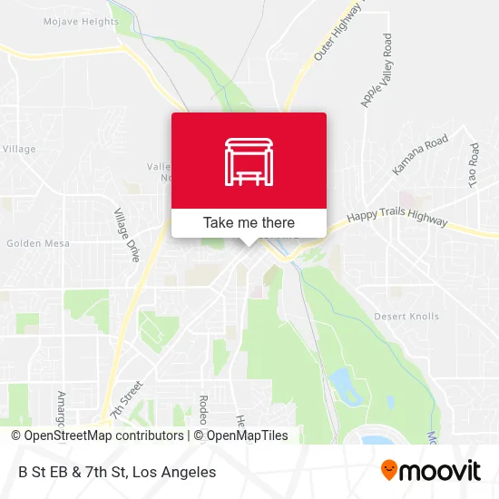 B St EB & 7th St map