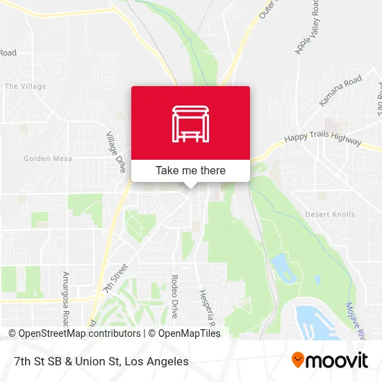 7th St SB & Union St map