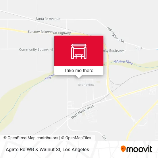 Agate Rd WB & Walnut St map
