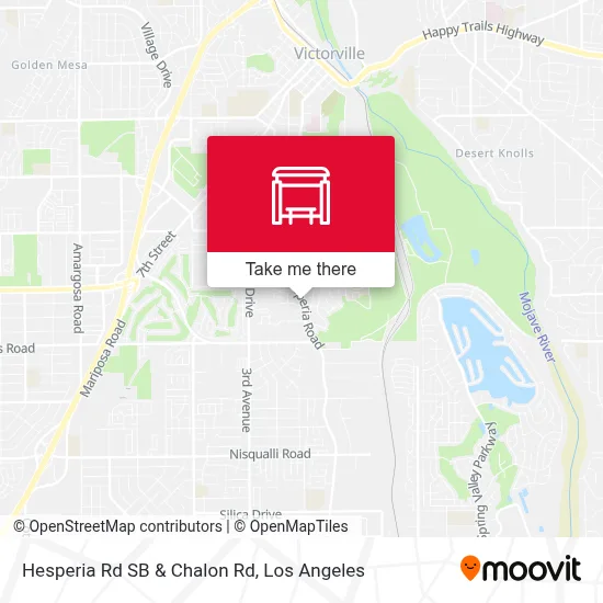 Hesperia Rd SB & Chalon Rd map