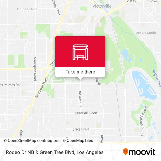 Rodeo Dr NB & Green Tree Blvd map