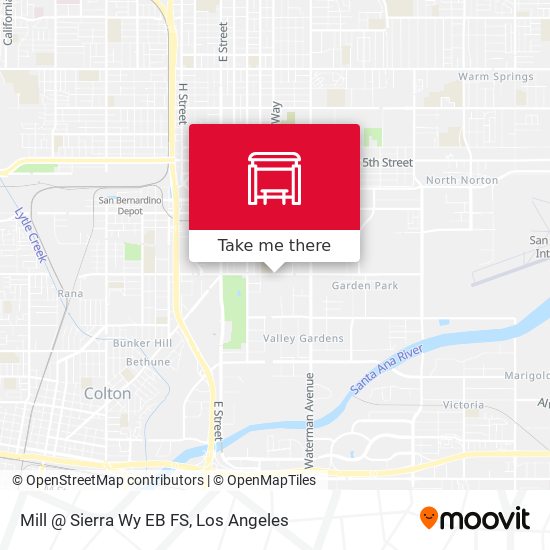 Mill @ Sierra Wy EB FS map