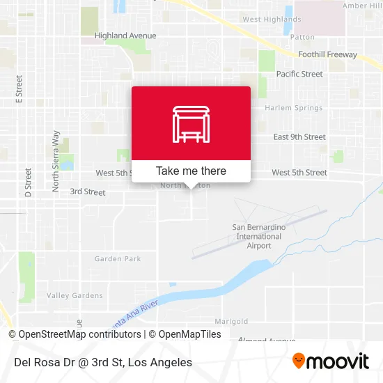 Del Rosa Dr @ 3rd St map